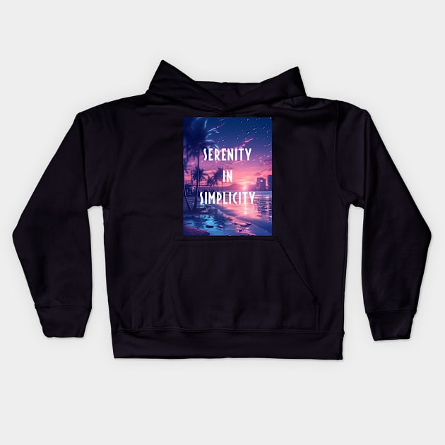 Serenity in simplicity Kids Hoodie by AestheticsArt81